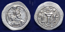 SASANIAN KINGS: Yazdgard I, 399-420AD. AR Drachm, AOH (Ahwaz)
