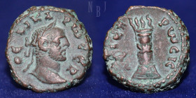 Roman Egypt, Divus Carus. AE Tetradrachm. Flaming Altar. Died: AD 283. Alexandria