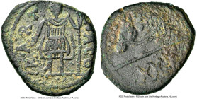 BARBARIAN KINGDOMS. Vandal Carthage (AD 439-533). AE 21 nummi (23mm, 11h). NGC VF. Semi-autonomous issue, struck ca. AD 480-533. KART-HAGO, Vandal war...