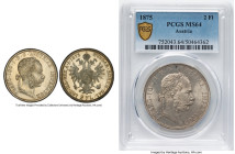 Franz Joseph I 2 Florin 1875 MS64 PCGS, KM2233, Dav-27. A near Gem example of this popular type. HID09801242017 © 2024 Heritage Auctions | All Rights ...