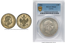 Franz Joseph I 2 Florin 1886 MS64 PCGS, KM2233, Dav-27. Mintage: 93,000. Only one certified higher by PCGS. HID09801242017 © 2024 Heritage Auctions | ...