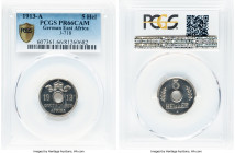 German Colony. Wilhelm II Proof 5 Heller 1913-A PR66 Cameo PCGS, KM13, J-718. Two-year type. From an unknown number of Proof strikes, though the quant...