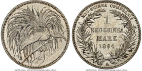 German Colony. Wilhelm II Mark 1894-A MS64 NGC, Berlin mint, KM5, J-705. A one-year type featuring the iconic Bird of Paradise motif. HID09801242017 ©...
