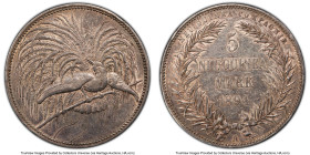 German Colony. Wilhelm II 5 Mark 1894-A XF Details (Cleaned) PCGS, Berlin mint, KM7, J-707. A lovely example of this ever-popular, iconic "Bird of Par...