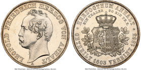 Anhalt-Dessau. Leopold Friedrich Taler 1863-A MS62 NGC, Berlin mint, KM15, Kahnt-11. Mintage: 20,300. The principality went through numerous partition...