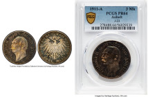 Anhalt-Dessau. Friedrich II Proof 3 Mark 1911-A PR64 PCGS, Berlin mint, KM29, J-23. HID09801242017 © 2024 Heritage Auctions | All Rights Reserved www....