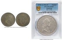 Augsburg. Free City Taler 1765 IT-F(A)H VF35 PCGS, KM184, Dav-1930. Displaying uniform straw-gold toning and well-struck devices. HID09801242017 © 202...