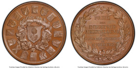Augsburg. bronzed Specimen "Industrial Exhibition" Medal 1852 SP65 PCGS, Forster-174. By Drentwatt F. 40mm. Commemorating the Industrial Exhibition fo...