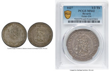 Bavaria. Maximilian I 1/2 Taler 1627 MS62 PCGS, Munich mint, KM224, Hahn-104. An aesthetically pleasing issue that features the ever-popular image of ...