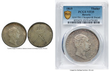 Bavaria. Maximilian I Joseph Taler 1815 VF35 PCGS, Munich mint, KM706.1, Dav-552. Scepter & Sword reverse variety. HID09801242017 © 2024 Heritage Auct...