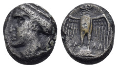 PONTOS.Amisos.(Circa 300-125 BC).Drachm.

Obv : Head of Hera left, wearing stephanos.

Rev : Owl standing facing, wings spread.

Condition : Good very...