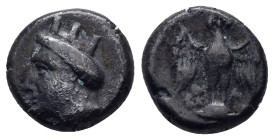 PONTOS.Amisos.(Circa 300-125 BC).Drachm.

Obv : Head of Hera left, wearing stephanos.

Rev : Owl standing facing, wings spread.

Condition : Good very...