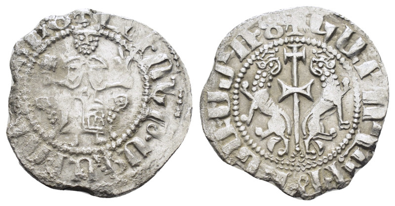 CILICIAN ARMENIA.Levon I.(1198-1219).Sis.Half Double Tram.

Obv : ✠ Լեւոն, Հայոց...
