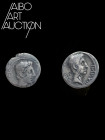 Monnaie Romaine Argent - République romaine - Octave Lot de deux Quinaires Rome ou Ephèse 29-27 BC. Deux quinaires d'Octave au revers ASIA RECEPTA. RI...