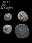 Monnaie Romaine et Grecque Billon/Argent - Lot de quatre monnaies. Ensemble divers composé d'un Soldo XVIIe siècle de Venise, un quinaire d'Octave (29...