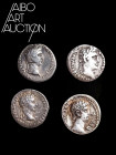 Monnaie Romaine Argent - Empire - Auguste, Caius et Lucius Lot de quatre Deniers Lyon 2 BC-12 AD. Trois deniers d'Auguste, Caius et Lucius frappés à L...