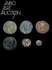 Monnaie Romaine Bronze/Argent - Empire - Lot de six monnaies. Un Quinaire d'Octave au revers ASIA RECEPTA (29-27 BC) ; un Denier d'Auguste, Caius et L...
