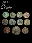 Monnaie Romaine Bronze - Empire - Néron Lot de onze monnaies Rome 54-68. Ensemble de monnaies de Néron, dont une majorité de copies faites au XIXe siè...