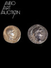 Monnaie Romaine Argent - Empire - Domitien Lot de deux copies de Deniers Rome 79-93. Deux copies du XIXe siècle de deniers de Domitien, dont une imita...