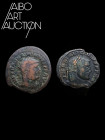 Monnaie Romaine Billon - Empire - Galère - Licinius Ier Aurelianus - Follis Cyzique/Siscia 295-299/313. Un Aurelianus de Galère au revers CONCORDIA MI...