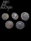 Monnaie Romaine Bronze - Empire - Dynastie des Constantiniens Lot de cinq monnaies IVe siècle. Revers FEL TEMP REPARATIO RIC 121 B à TB+

Roman Bron...