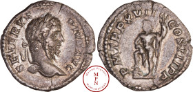 Septime Sévère (193-211), Denier, Rome, 209, Av. SEVERVS PIVS AVG, Tête laurée à droite, Rv. P M TR P XVII COS III P P, Neptune à gauche, tenant son t...