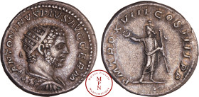 Caracalla (198-217), Antoninien, Rome, 215, Av. ANTONINVS PIVS AVG GERM, Buste radié et cuirassé à droite, de trois-quart vu de dos, Rv. P M TR P XVII...