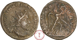 Marius (269), Antoninien, 269, Colonia Agrippinensis, Av. IMP C M AVR MARIVS AVG, Buste radié, drapé et cuirassé, Rv. VICTORIA AVG, La Victoire à droi...