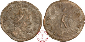Marius (269), Antoninien, 269, Cologne, Av. IMP C M AVR MARIVS AVG, Buste radié, drapé et cuirassé, Rv. VICTORIA AVG, La Victoire à gauche, tenant une...