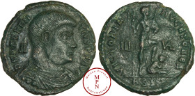 Magnence (350-353), Maiorina, Septembre 351, Siscia, Av. DN MAGNENTIVS P F AVG, Buste drapé et cuirassé à droite, A dans le champ à gauche, Rv. VICTOR...