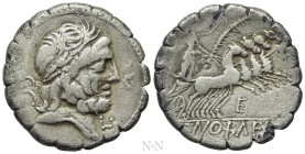 EASTERN EUROPE. Imitations of Roman Republic. Geto-Dacians. Serrate Denarius. Imitating Q. Antonius Balbus (83-82 BC)