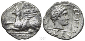 THRACE. Abdera. Drachm (Circa 327/6 BC). Polyfantos, magistrate