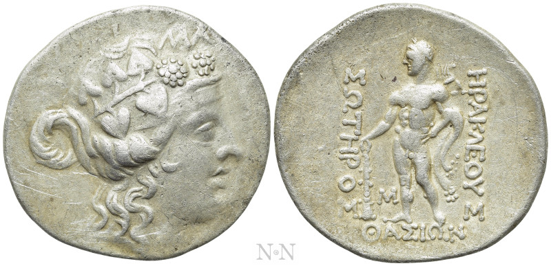 THRACE. Thasos. Tetradrachm (Circa 148-90/80 BC). 

Obv: Head of Dionysos righ...