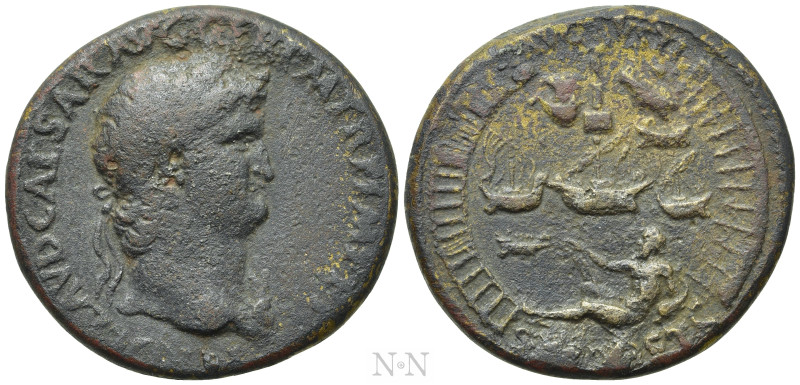 NERO (54-68). Sestertius. Rome. 

Obv: NERO CLAVD CAESAR AVG GER P M TR P IMP ...