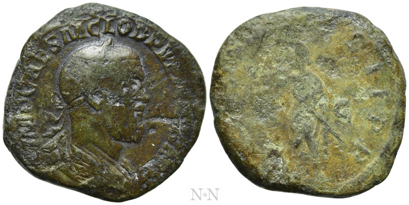 PUPIENUS (238). Sestertius. Rome. 

Obv: IMP CAES M CLOD PVPIENVS AVG. 
Laure...