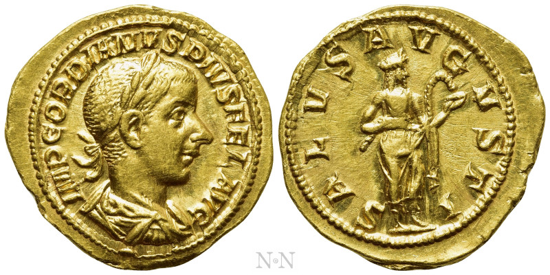 GORDIAN III (238-244). GOLD Aureus. Rome. 

Obv: IMP GORDIANVS PIVS FEL AVG. ...