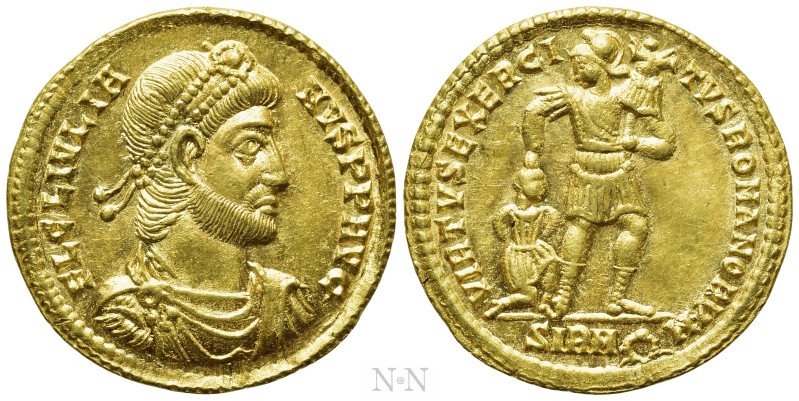 JULIAN II APOSTATA (360-363). GOLD Solidus. Sirmium.

Obv: FL CL IVLIANVS P P ...