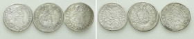 3 x 15 Kreuzer Pieces of Leopold I. / Hungary etc