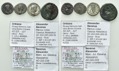 4 Coins of Orbiana and Severus Alexander