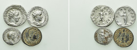 4 Roman Coins; Marcus Aurelius, Helena etc