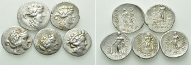 5 Tetradrachms of Thasos