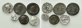 6 Roman Coins; Diocletian, Severus Alexander etc