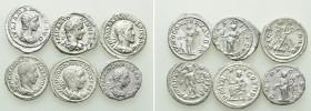 6 Denarii of Maximinus Thrax, Elagabal etc