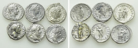 6 Roman Denarii