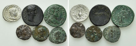 6 Roman Coins; Augustus etc