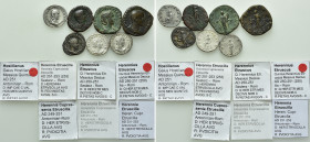 7 Coins of Herennius Etruscus, Hostilian and Herennia Etruscilla