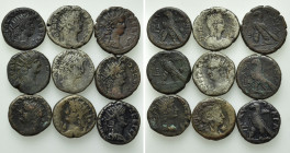 9 Roman Tetradrachms of Nero from Alexandria / Egypt