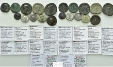 10 Roman Coins of Maximinus Thrax,  Maximus Caesar and Tranquillina
