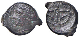 SICILIA Siracusa - Testa di ninfa a s. - R/ Delfini e ruota - AE (g 4,15)

Status: BB