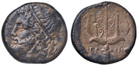SICILIA Hieron II (275-215 a.C.). Ae.Testa di Poseidone a s. - R/ ΙΕΡΩ - ΝΟΣ, Tridente - CNS 194 R1 2; HGC 2, 1550 AE (g 8,93)

Status: qBB